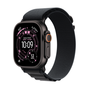 [Open Box] Apple Watch Ultra 3 - 49mm - Black Titanium - Black Alpine Loop - Medium