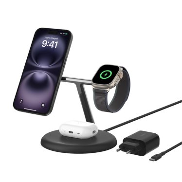 Belkin BoostCharge Pro 3in1 Magsafe Adjustable Charging Stand - Black%