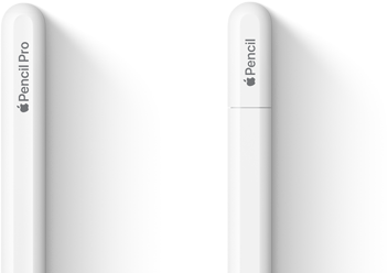 Apple Pencil Pro en Apple Pencil (USB‑C) naast elkaar