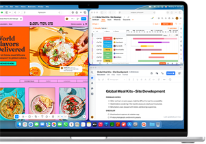 MacBook Air met meerdere geopende apps
