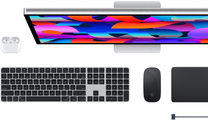 Accessoires voor Mac: Airpods, Studio Display, Magic Keyboard, Magic Mouse, Magic Trackpad, MagSafe-oplaadkabel in spacezwart