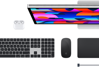 Accessoires voor Mac: Airpods, Studio Display, Magic Keyboard, Magic Mouse, Magic Trackpad, MagSafe-oplaadkabel in spacezwart